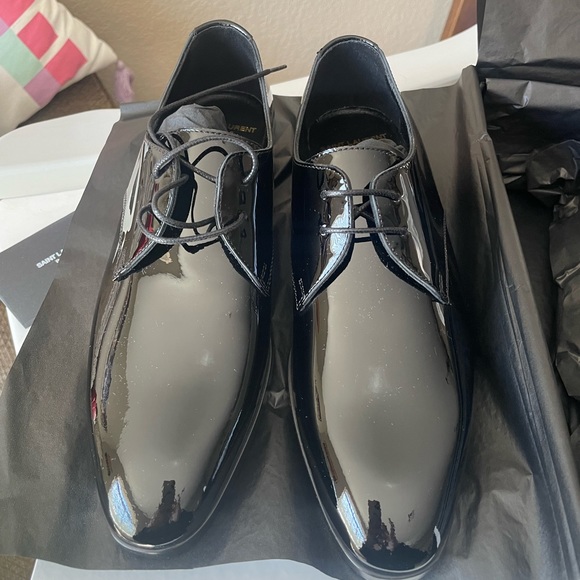 Yves Saint Laurent Shoes - Authentic YSL Saint Laurent Patent leather Derby Dress shoes size 37